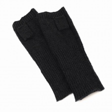 Black Knitted Wrist Warmers by Peace of Mind